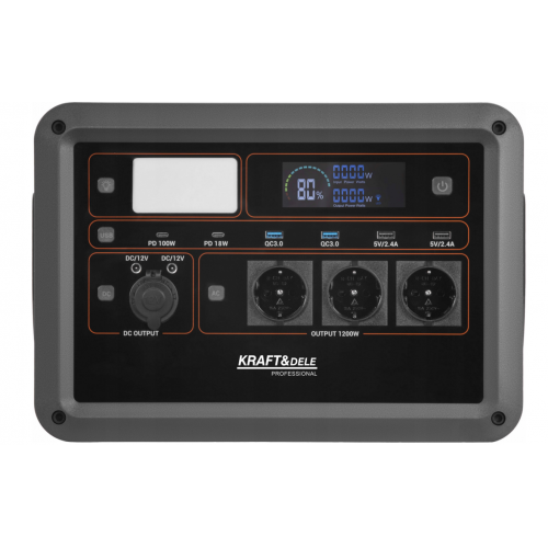 Pārnēsājama elektrostacija 1152Wh / 25.6V Kraft&dele (KD5532)