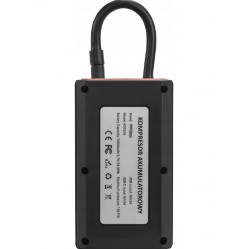 Akumulatora kompresora sūknis 0,2-10,3 bāri, LCD. USB, LED 500mAh Kraft&dele (KD5534)