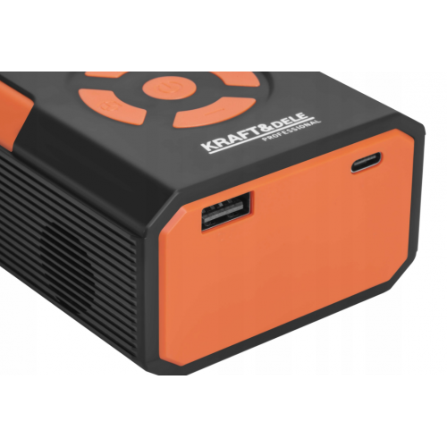 Akumulatora kompresora sūknis 0,2-10,3 bāri, LCD. USB, LED 500mAh Kraft&dele (KD5534)