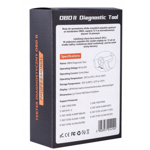 Диагностический сканер OBD II от Kraft&Dele (KD5670)