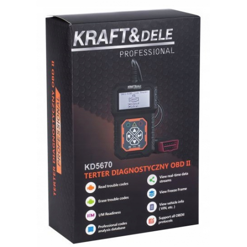 Диагностический сканер OBD II от Kraft&Dele (KD5670)