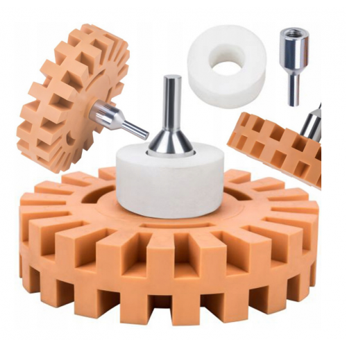 Gumijas pulēšanas disks uzlīmju noņemšanai, diametrs 100 mm, gofrēta vītne M8 no Kraft&Dele (KD5903)