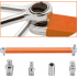 Pagarinājums, sprūdrata atslēga ar adapteriem 1/4", 3/8", 1/2" no Kraft&Dele (KD5936)