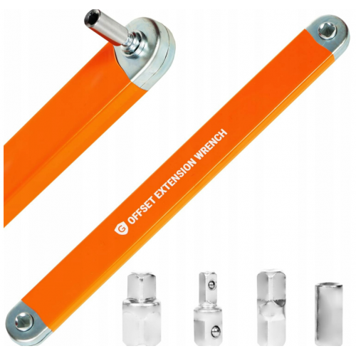 Pagarinājums, sprūdrata atslēga ar adapteriem 1/4", 3/8", 1/2" no Kraft&Dele (KD5936)