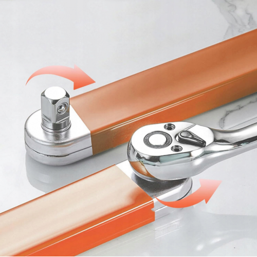 Pagarinājums, sprūdrata atslēga ar adapteriem 1/4", 3/8", 1/2" no Kraft&Dele (KD5936)
