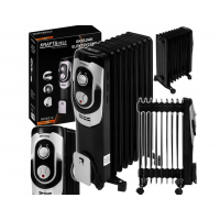 Elektriskais eļļas radiators ar 3 sildīšanas jaudas līmeņiem, termostatu, 2000 W, uz riteņiem, Kraft&Dele (KD6512)