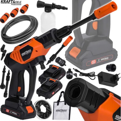 Akumulātora augstspiediena mazgātājs 2x4Ah,20V no Kraft&Dele (KD662)