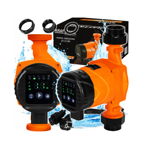 Cirkulācijas sūknis 55 l/min, 230 V, 25-4/180, ar elektronisku LCD displeju, centrālapkures sistēmām (KD816)