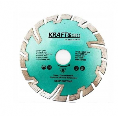 Segmentēts dimanta lāpnis granīta keramikas 125mm Kraft&dele (KD928)