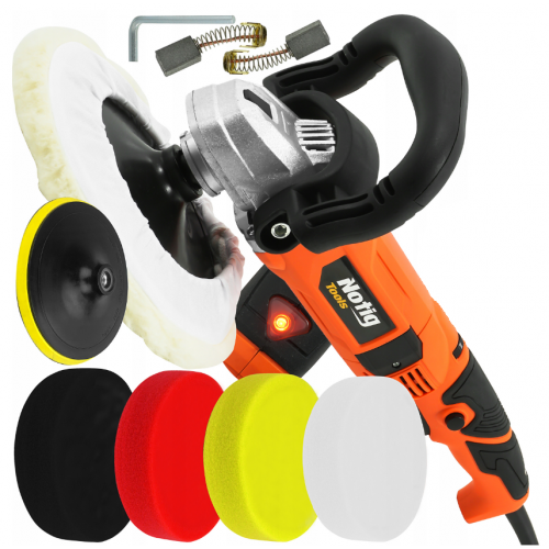 Spodrināšanas - pulēšanas mašīna 180mm, 2400W no NOTIG (N4220 + V08119)