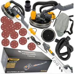 Apdāres slīpmašīna sienām un griestiem ģipša apmetumu slīpēšanai 225mm, 1500W no Powermat (PM-DG-1500)