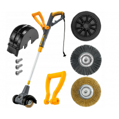 Elektriskais trimmeris nezāļu un sūnu noņemšanai no bruģa flīzēm, jauda 800 W, 2 birstes (PM-EKT-800T)