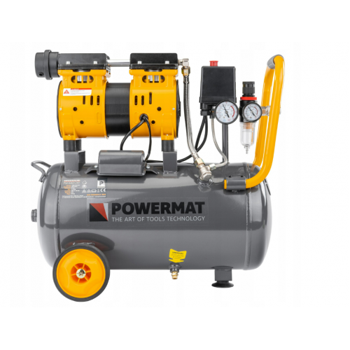 Bezeļļas kompresors 24 l, 8 bāri, 220 l/min, 230 V, kluss separators, 59 dB. (PM-KBO-24T)