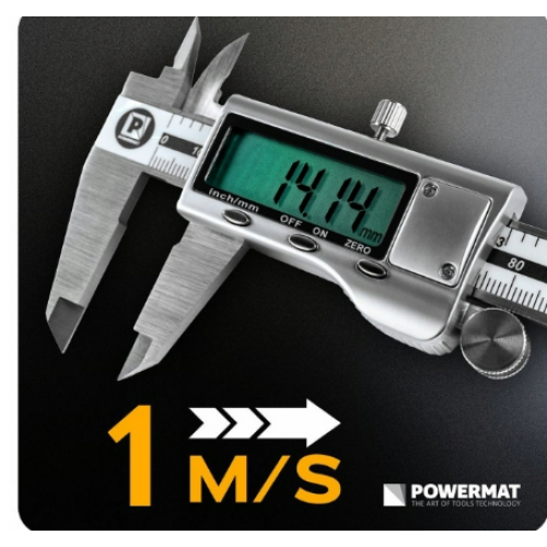 Digitālais bīdmērs   0-150MM LCD EKRĀNS + KORPUSS no Powermat ( PM-SUW-150ETN )