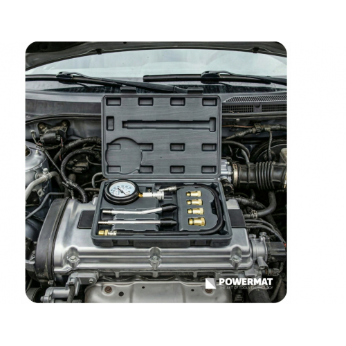 Komplekts benzīna dzinēja kompresijas līmeņa pārbaudei, 8 daļas (PM-MCSB-8T)