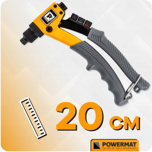 Rokas kniedēšanas uzgriežņu instruments 200 mm/2,4–4,8 mm (PM-NIR-200T)