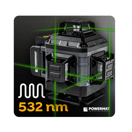 16 līniju lāzerlīmeņrādis ar 360 grādu skata leņķi 4D (PM-PLK-4DM2)