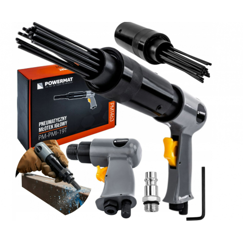 Pneimatiskais adatu caurduršanas āmurs 4500 apgr./min, 6,3 bāri + 19 adatu uzgalis (PM-PMI-19T)