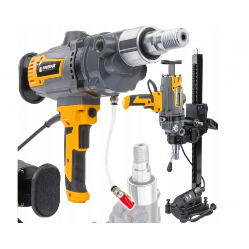 Betona urbšanas iekārta, 2600 W mitrās un sausās urbšanas urbis, 230 V + statīvs (PM-WDBS-2600T)