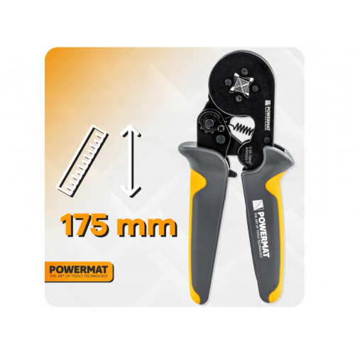 Spiešanas instruments kabeļu spaiļu savienotājiem + 1200 uzgaļi 0,25–10 mm² (PM-ZDTK-175T)