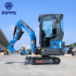 Mini ekskavators Rippa R10 ECO Cabin 499 cm³ 10.4 ZS YOUP192F Stage V ar kabīni, apsildi, Pilot vadību un hidraulisko satvērēju (R10ECO-CABIN)