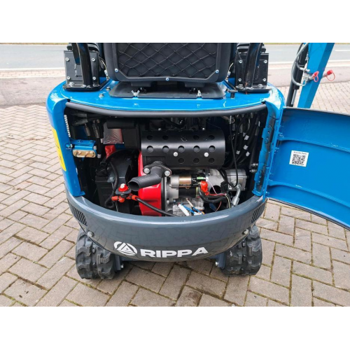 Mini ekskavators Rippa R10 ECO Cabin 499 cm³ 10.4 ZS YOUP192F Stage V ar kabīni, apsildi, Pilot vadību un hidraulisko satvērēju (R10ECO-CABIN)