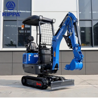 Mini ekskavators R10ECO Canopy 1000 kg ar YOUP192F Euro 5 dzinēju, pilotvadību un hidraulisko pirkstu(R10ECO-CANOPY)