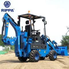 Ekskavators-iekrāvējs RIPPA RB06 Canopy 600 kg, Kubota D1105 24,7 ZS (1123 cm³), EURO 5, aizsargjumts, priekšējais kauss un aizmugurējā ekskavatora bulta (RB06)