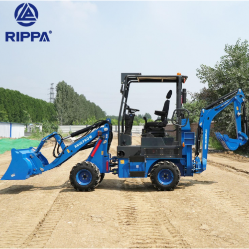 Ekskavators-iekrāvējs RIPPA RB06 Canopy 600 kg, Kubota D1105 24,7 ZS (1123 cm³), EURO 5, aizsargjumts, priekšējais kauss un aizmugurējā ekskavatora bulta (RB06)