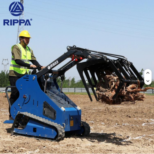 Mini iekrāvējs RIPPA RS03 ECO 1000 kg, Briggs & Stratton XR2100 dzinējs 13,5 ZS (420 cm³), EURO 5, kauss komplektā, hidrauliskā ātrā sakabe (RS03ECO)