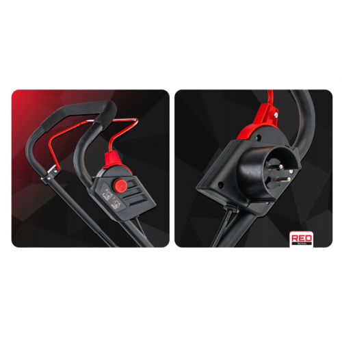 Elektriskais zāles pļāvējs 2600W, 38cm, 30-75mm no RED TECHNIC (RTKSE0148)