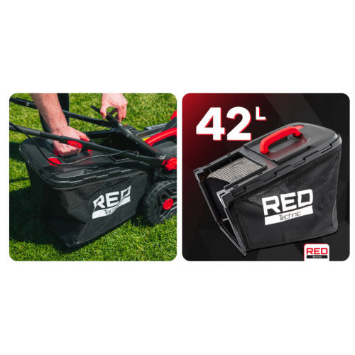 Elektriskais zāles pļāvējs 2600W, 38cm, 30-75mm no RED TECHNIC (RTKSE0148)