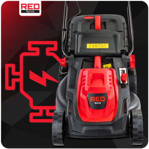 Elektriskais zāles pļāvējs 2600W, 38cm, 30-75mm no RED TECHNIC (RTKSE0148)