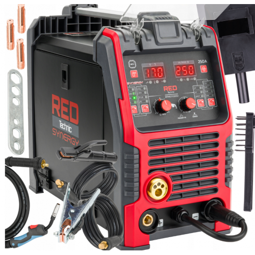 Invertora metināšanas aparāts MIG-MAT (MIG-MAG / FLUX / MMA / LIFT-TIG) RED TECHNIC 30-250 A (RTMSTF0002)