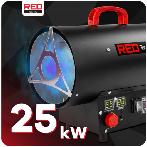 Gāzes sildītājs ar termostatu 25KW no Red Technic (RTNGG0120)