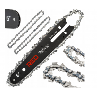 Motorzāģa - ķēdes zāģa sliede, vadotne 6", 1/4 + 2 ķēdes (RTPR0162)