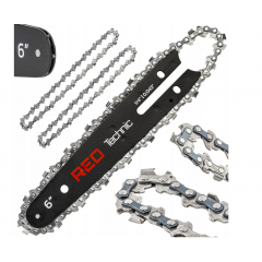 Бензопила - шина цепной пилы, направляющая 6", 1/4" + 2 цепи (RTPR0162)