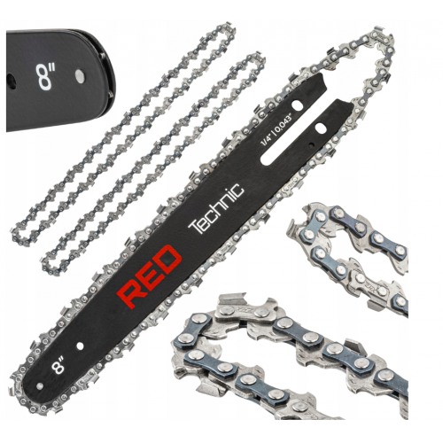 Akumulatora zāģa sliede 20 cm 8 collas + 2 ķēdes 1,4 collas (RTPR0163)