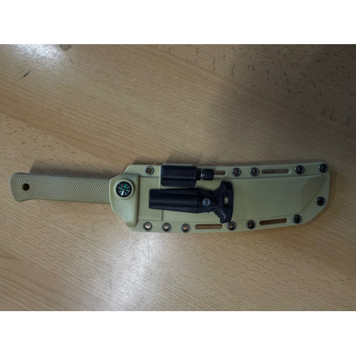 Охотничий нож Tanto, мини-катана с чехлом + компас, огниво и фонарик, 30см от Foxter (HN1864)