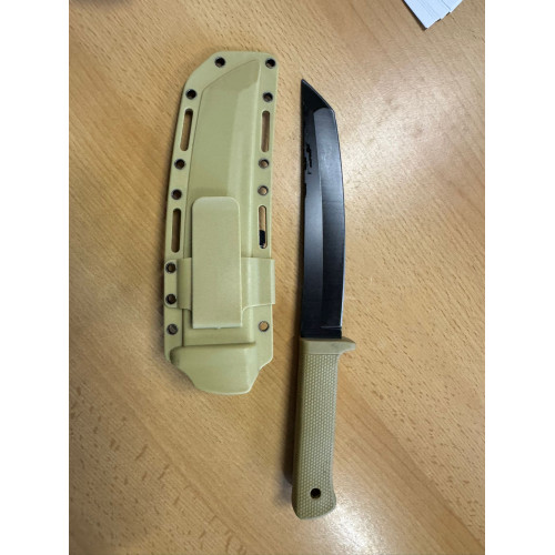 Охотничий нож Tanto, мини-катана с чехлом + компас, огниво и фонарик, 30см от Foxter (HN1864)