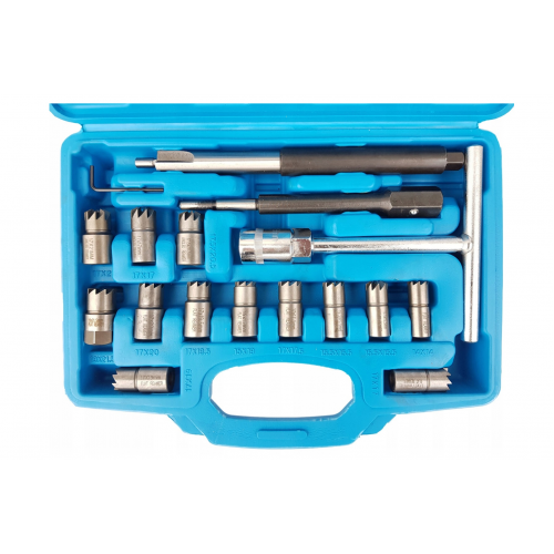 Набор торцевых ключей для форсунок, 17 предметов, набор инструментов для резки дизельных двигателей (S11612)