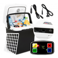 Automašīnas ledusskapis 30L 12/240V ar sildīšanas funkciju un USB displeju (SDH179)
