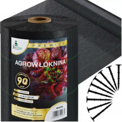 Agrotekstils / Agroplēve / dārza pārsegs pret nezālēm 90g/m 1,1x50m + 50 kniedes (SDH318)