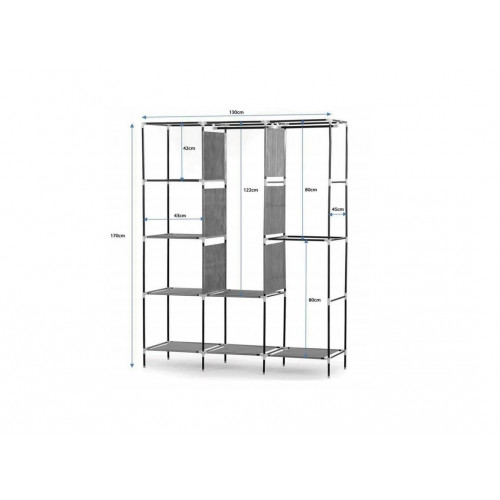 Tekstila skapis XXL  175 x 130 x 45 cm (SDH231)