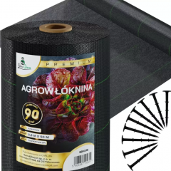 Agrotekstils / Agroplēve / dārza pārsegs pret nezālēm 90g/m 0,8x50m + 50 tapas (SDH316)