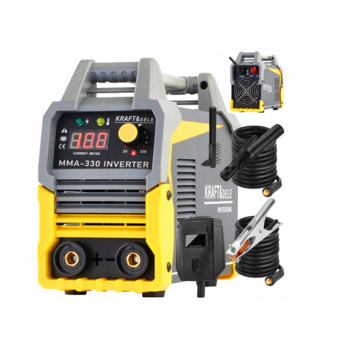 Invertora MMA IGBT LCD 330A metināšanas iekārta Kraft&Dele (KD1826)