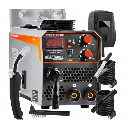 Invertora metināšanas iekārta  MIG MAG FLUX MMA 250A, IGBT bezgāzes no KRAFT&DELE (KD1788)