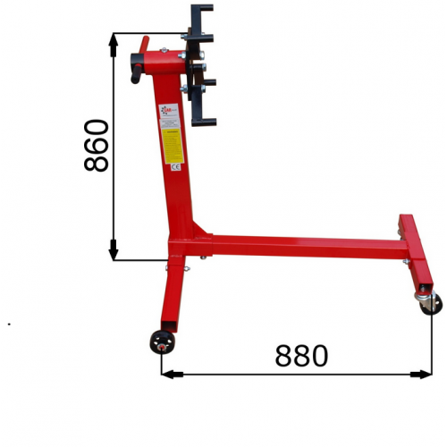 Motora montāžas ratiņi 450 KG T25671