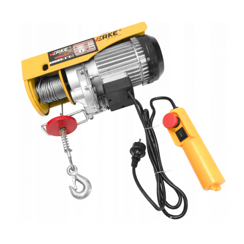 Elektriskā celtniecības vinča 230V trošu vinča 600Kg 1050W no Verke (V06051)