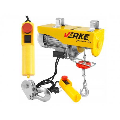 Elektriskā celtniecības vinča 230V trošu vinča 600Kg 1050W no Verke (V06051)